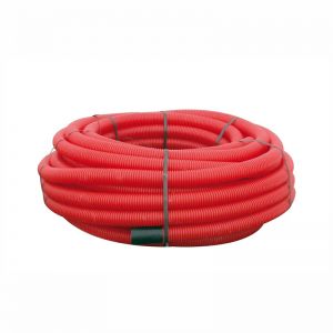 Korrugert rør for jordforlagt kabel 50/42mm Rødt-met