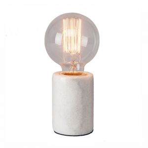 Marble Bordlampe Hvit E27 60W u/lyskilde