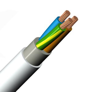 PFXP kabel 500V CU 3G2,5mm2 ER 10,50mm Hvit-met