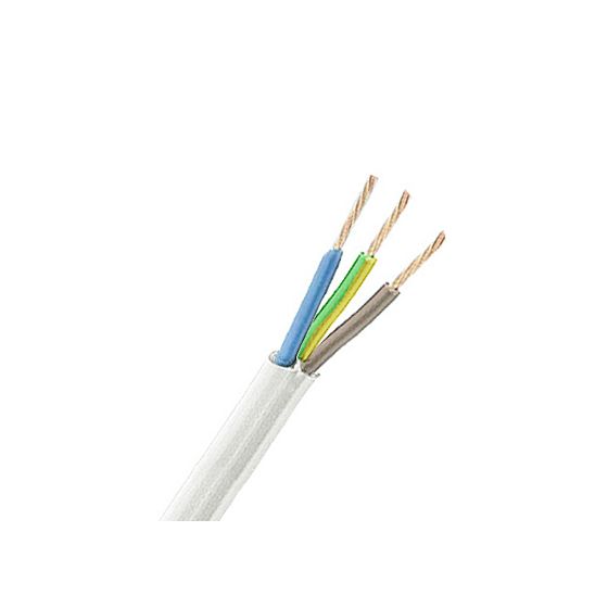 PMH kabel 3G0,75mm2 HVIT  H03VV-F-met
